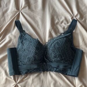 Turquoise Lace Push-Up Bra